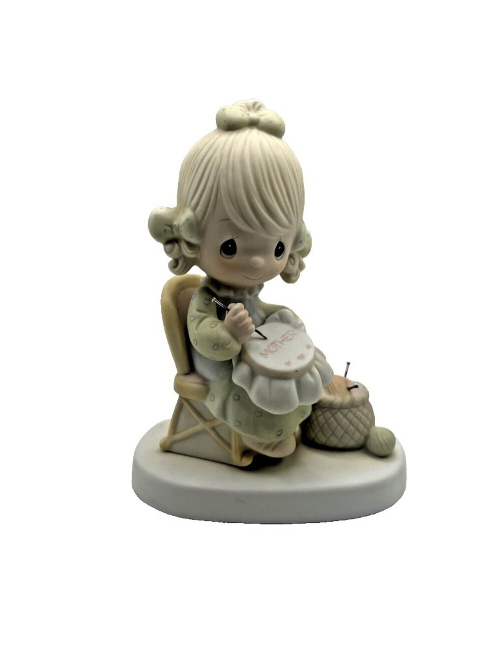 VTG 1979 Precious Moments Mother Sew Dear Needle Point Figurine E-3106